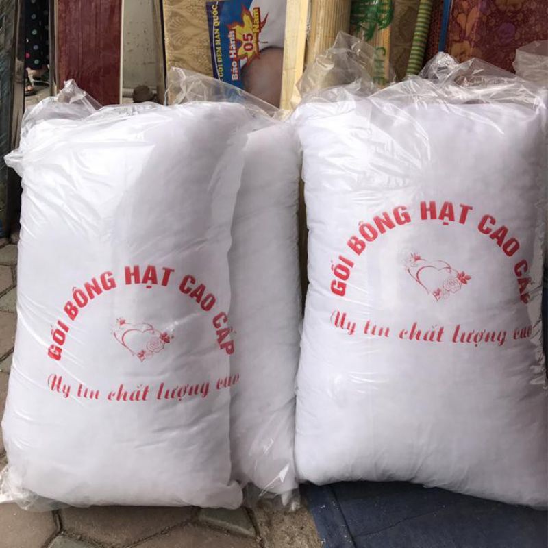 (GIẢM GIÁ) Ruột gối nằm bông hạt cao cấp - Hàng loại 1,1 kg đẹp( kích thước 45cm×65cm)