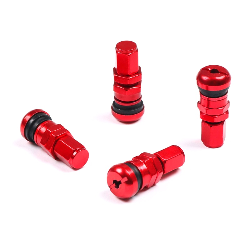 Bộ 4 Nắp Van Bánh Xe Hơi / Xe Máy Hình Lục Giác Bằng Nhôm