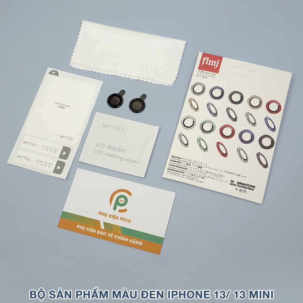 Dán camera iPhone 14 Plus / iPhone 13 Mini - Cường lực mắt Camera Iphone 15 kim loại siêu cứng - Dán Cam iPhone 13 Mini