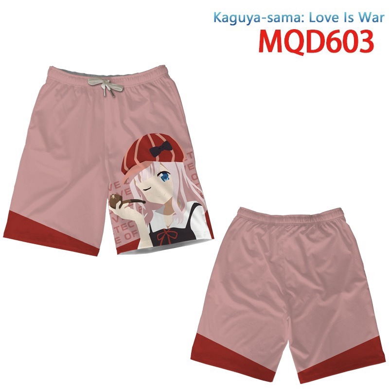 Anime Kaguya-sama: Love Is War Printed Beach Pants Trend Casual Shorts