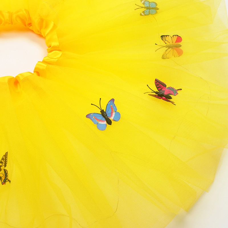 Chân Váy Lưới Tutu Co Giãn Phối Đèn LED Cho Bé Gái