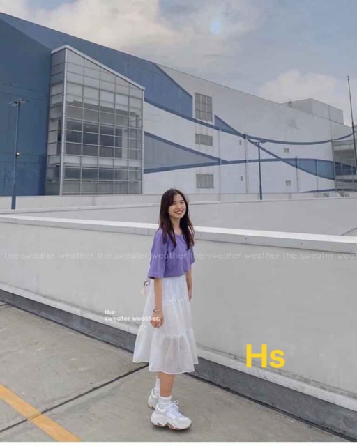 Chân váy 3 tầng von lụa HSO766