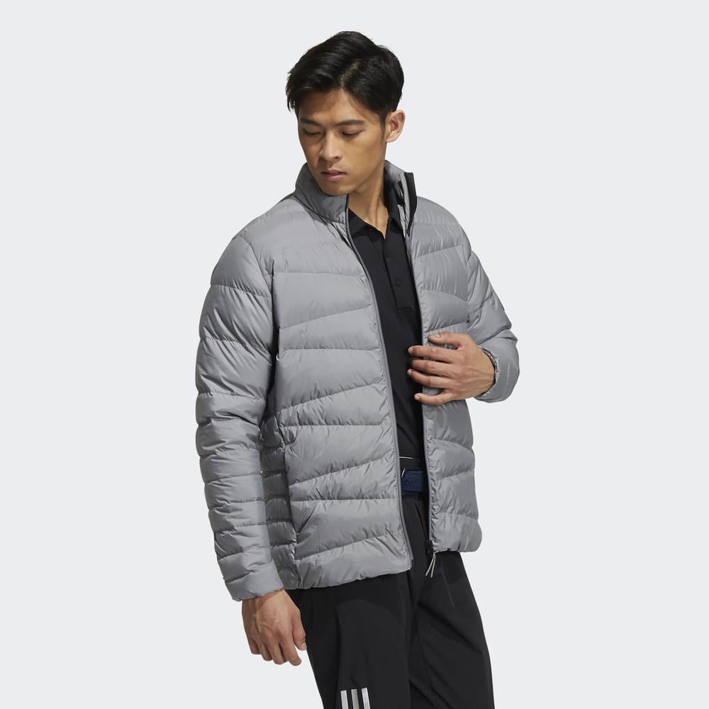 Áo Khoác adidas GOLF Nam Áo Khoác Chần Lông Vũ Khóa Kéo Dọc Thân Màu xám GT3335