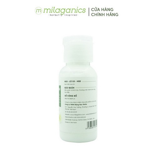 Sữa Rửa Mặt Nha Đam Làm Sạch Da Dịu Nhẹ, Cấp Ẩm MILAGANICS 30ml - Phù Hợp Với Da Khô Nhạy Cảm | BigBuy360 - bigbuy360.vn