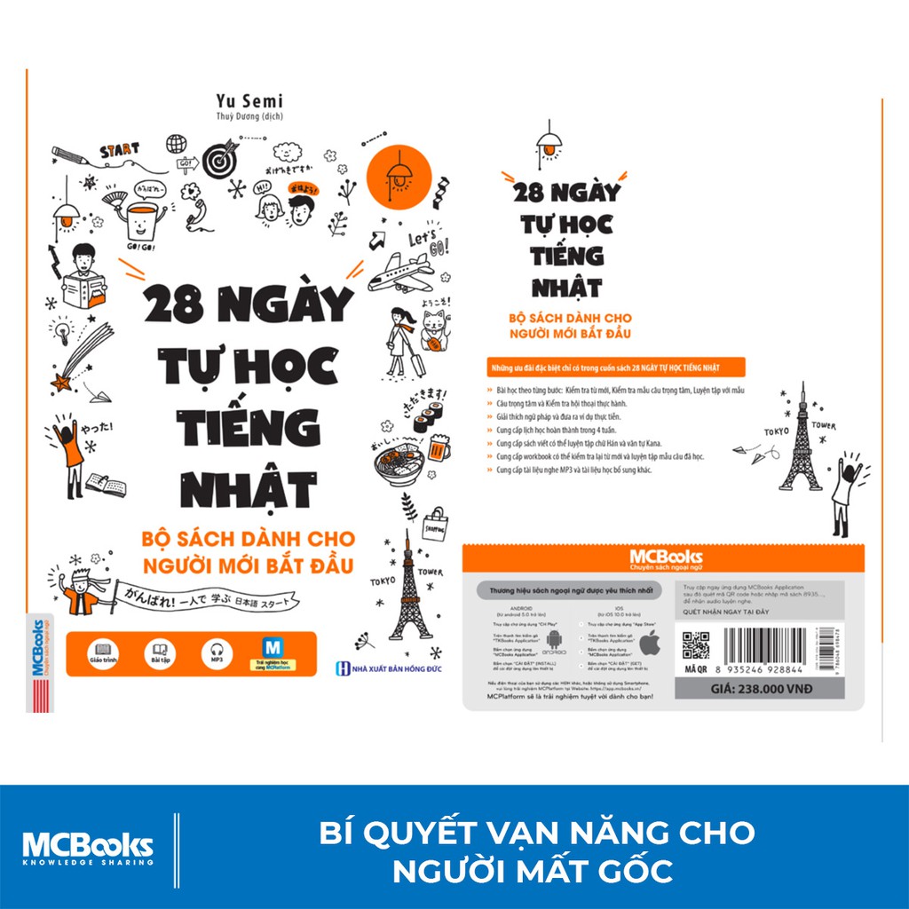 Sách - 28 Ngày Tự Học Tiếng Nhật - Bộ Sách Dành Cho Người Mới Bắt Đầu - MCB
