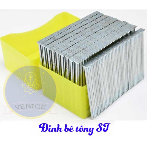 Đinh bê tông chuyên dụng ST15 2000 đinh/ hộp - Dùng cho máy bắn đinh dùng điện ST18, súng bắn đinh dùng hơi ST64