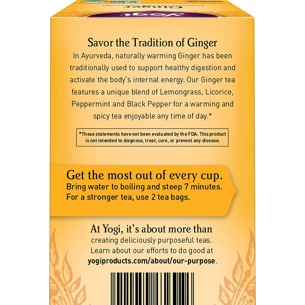 Trà gừng hữu cơ ( Organic Ginger Tea) - Yogi - 16pcs