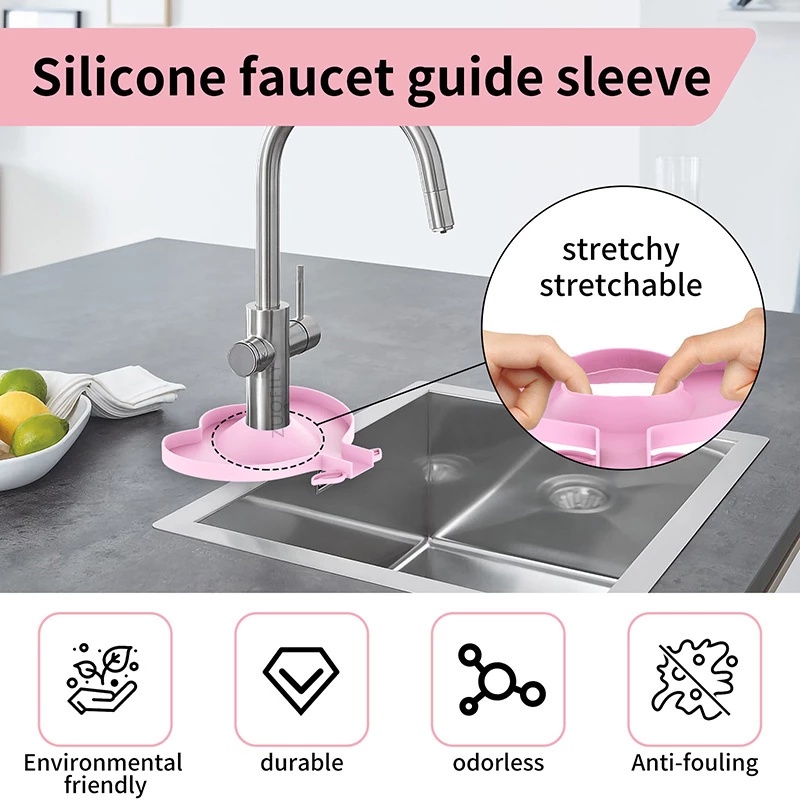 Tấm Silicone Cao Cấp Gắn Vòi Nước Bồn Rửa Chén Tiện Dụng