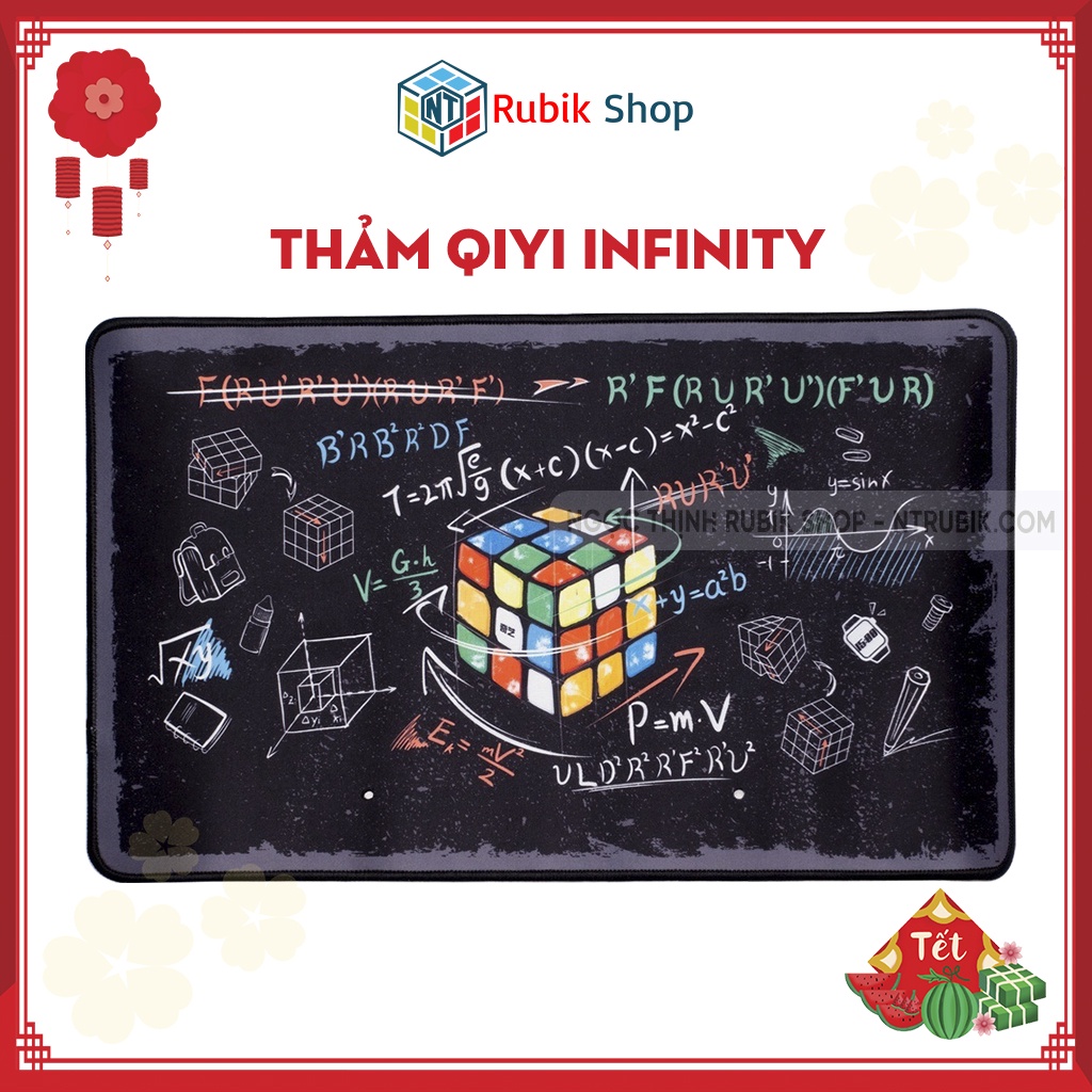 Thảm Qiyi nhỏ (Speed mat for rubik's cube-Small) 50cm x 36cm / Thảm Training mat 2021/ Thảm Training Infinity 2021