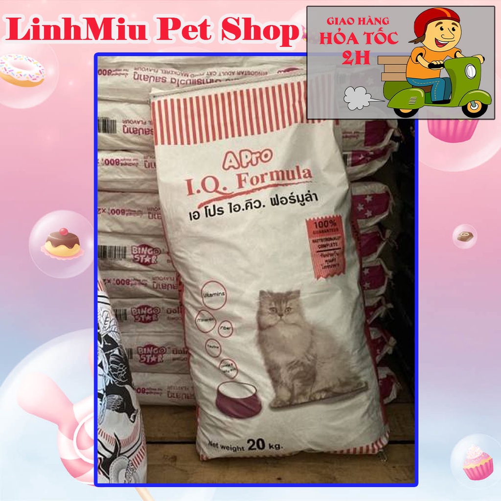 BAO 20Kg THỨC ĂN NHẬP KHẨU THÁI LAN IQ Apro( MÈO IQ)
