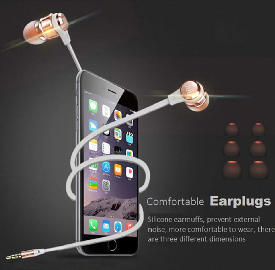 Tai nghe nhét tai JBL T180A có dây giắc cắm 3.5mm âm thanh trầm cho IOS IPhone Android Huawei Xiaomi Oppo Vivo Samsung