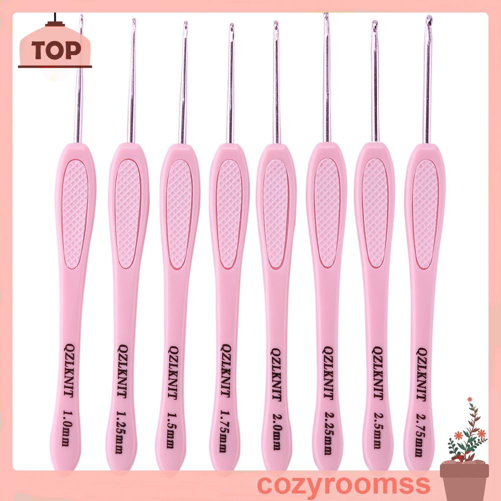 Bộ 8 kim móc len bằng abs 1-2.75mm