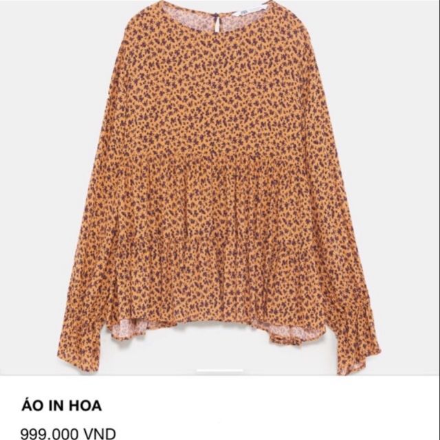 Áo in hoa zara auth s