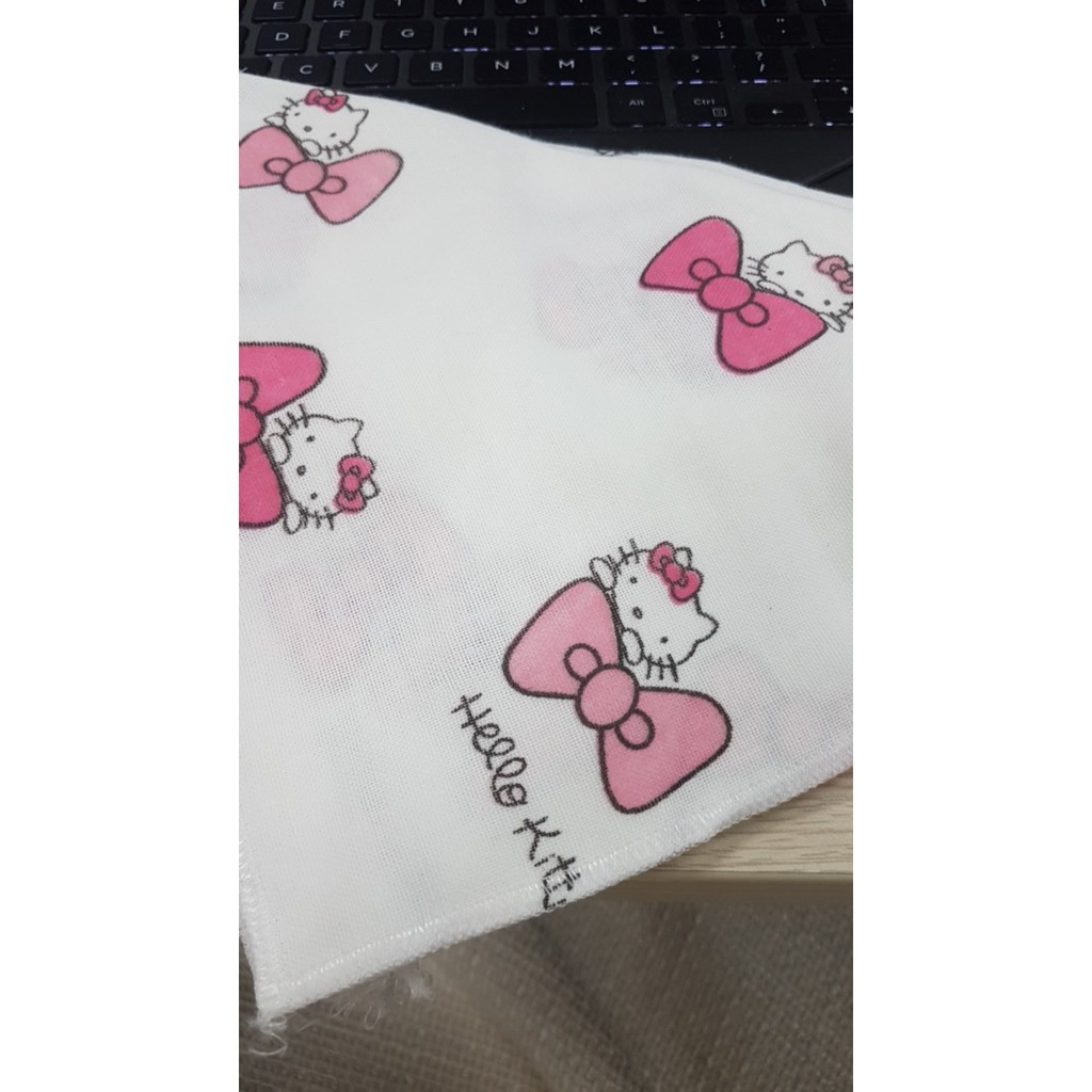 Yếm ăn dặm cho bé chất cotton cực mềm có 2 nút bấm siêu tiện lợi