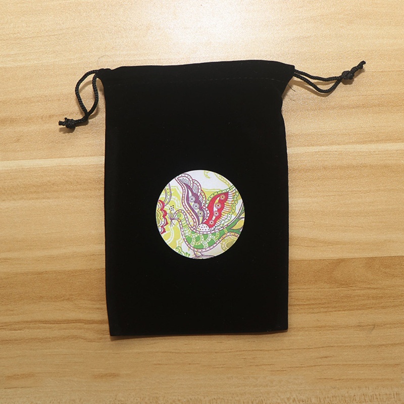 Túi dây rút đựng bài tarot bằng vải nhung flannel