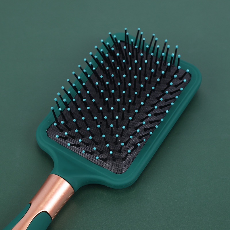 Lược Chải Tóc Mát Xa Da Đầu Bằng Nhựa Chống Tĩnh Điện Màu Xanh Lá Đậm Thời Trang Cho Salon