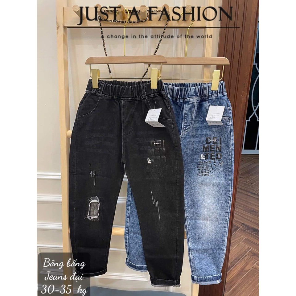 Quần bò/ quần jeans dài cá tính phong cách cho bé trai 10-45kg