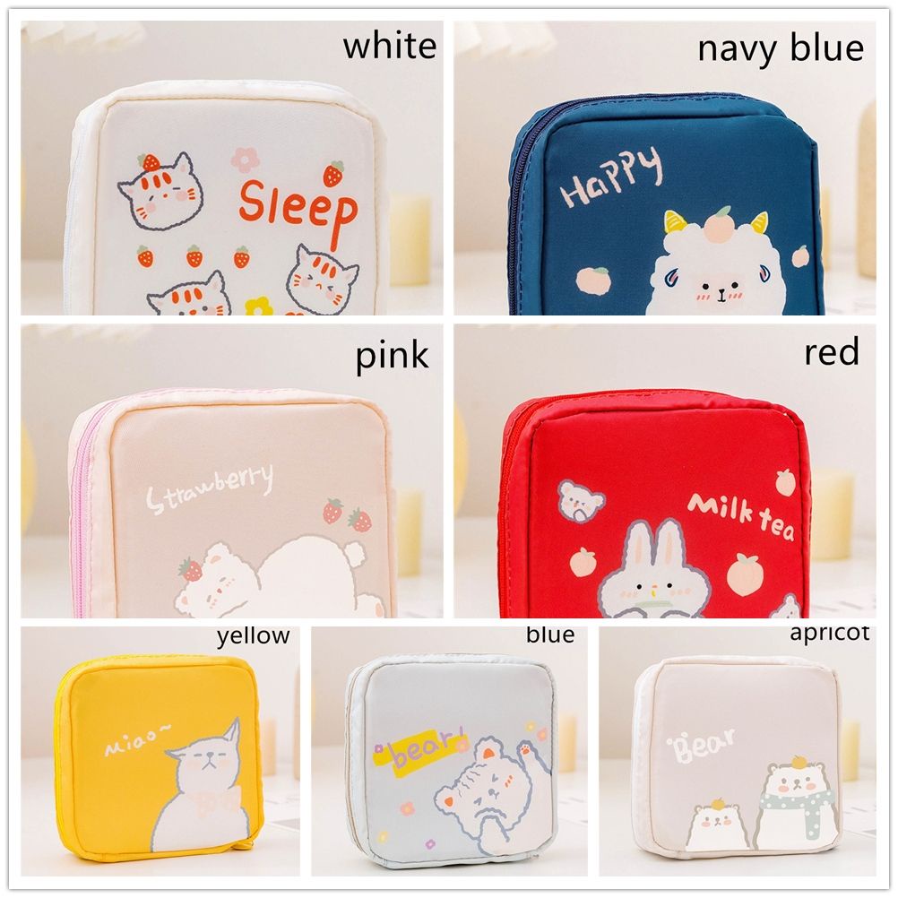 Túi đựng đồ trang điểm/ tiền xu/ đồ dùng vệ sinh cá nhân tùy chọn màu sắc dễ thương cho nữ