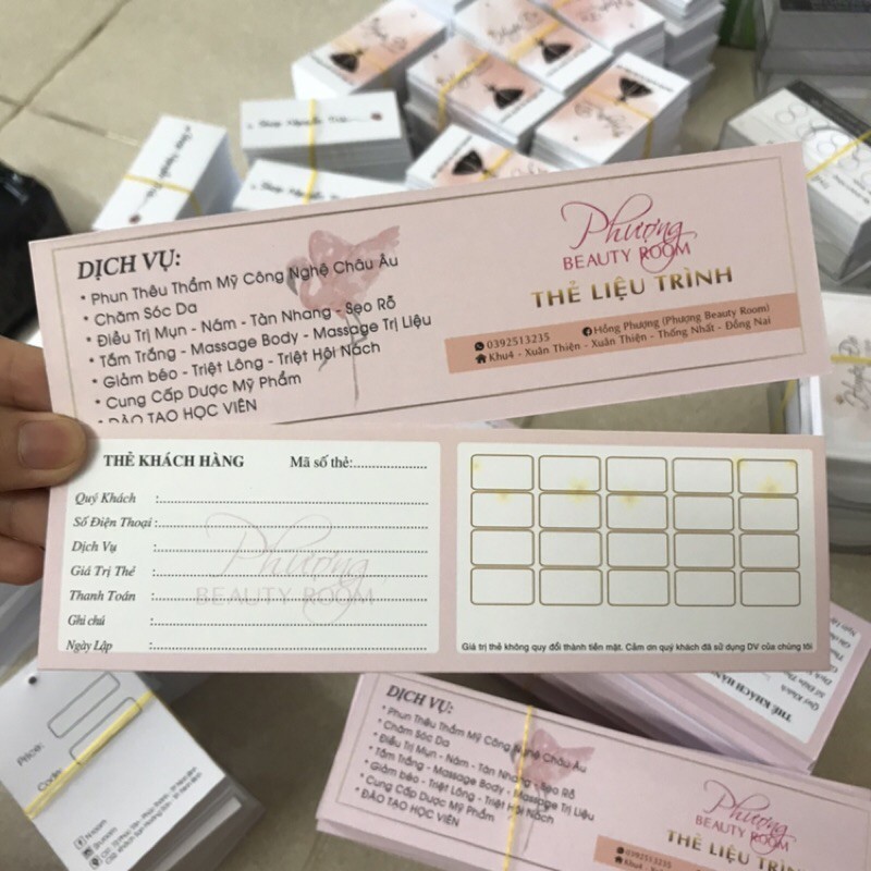 In Thẻ Liệu Trình Spa TMV