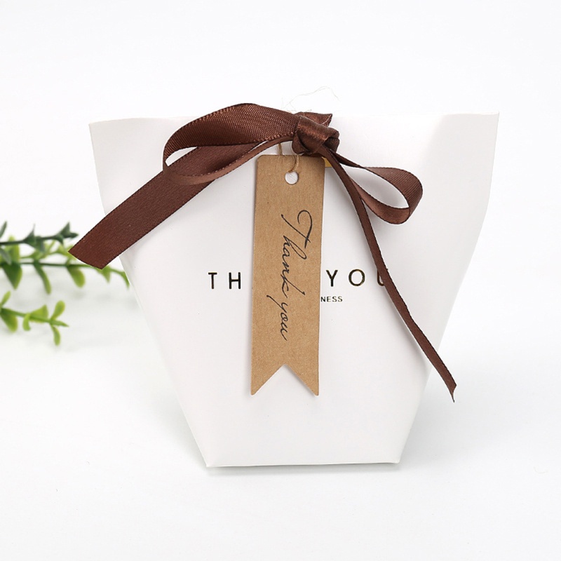 Set 100 Thẻ Tag Hình Chữ Thank You Kèm Lỗ Dùng Để Trang Trí Tiệc Cưới / Giáng Sinh