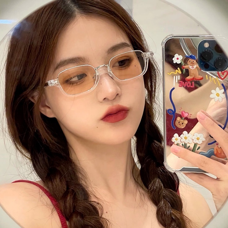 Kính mắt gọng oval thiết kế thời trang Hàn Quốc chống tia UV400 dành cho nữ