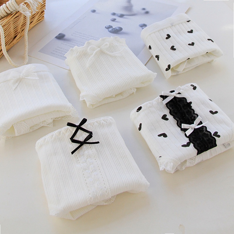 [Che tên] Combo hộp quần lót cotton nữ trẻ trung, phong cách QL007