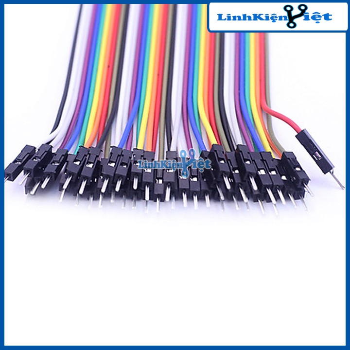 Tệp Dây Nối 40P 7 Màu Dài 21Cm (2 Đầu Đực - Đực)