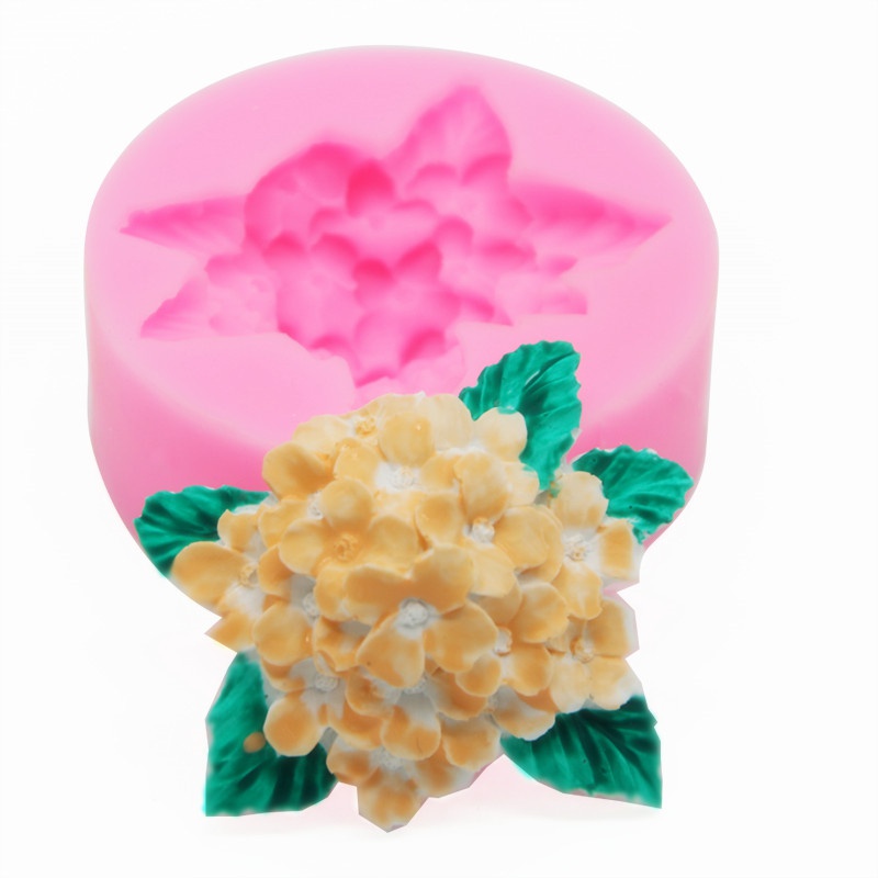 Khuôn Silicone Tạo Hình Hoa Cẩm Tú Cầu Trang Trí Bánh DIY