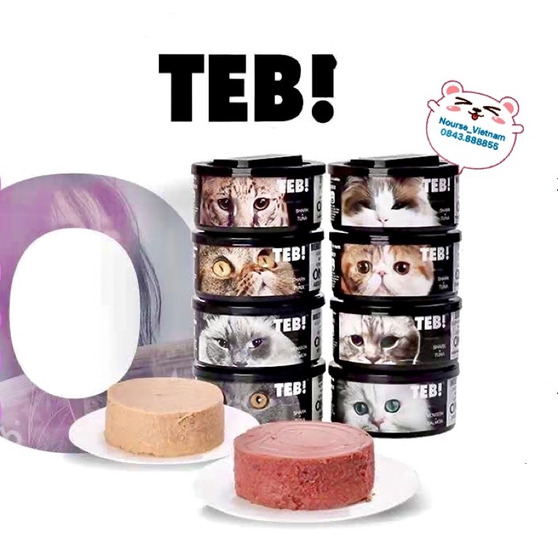 Pate cho mèo Teb O Thức ăn cho mèo với Vitamin Canxi Taurine Lysine tăng cân tăng mặt nọng