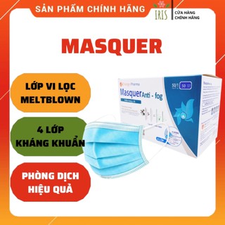 Khẩu trang y tế 4 lớp kháng khuẩn hộp 50 chiếc thương hiệu Masquer