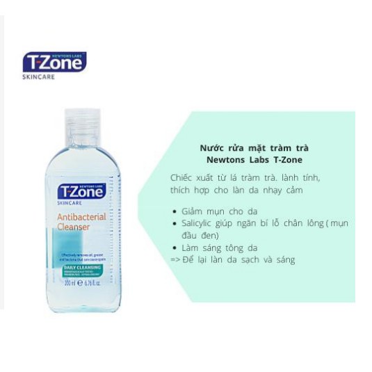 Toner làm sạch và giảm mụn tinh chất tràm trà T-ZONE