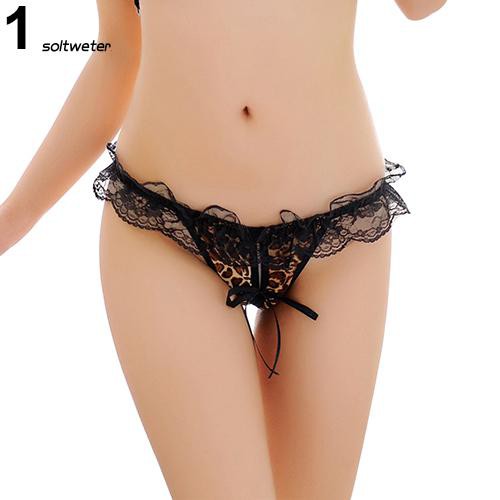 Quần lót phối ren họa tiết da báo phong cách quyến rũ dành cho nữ