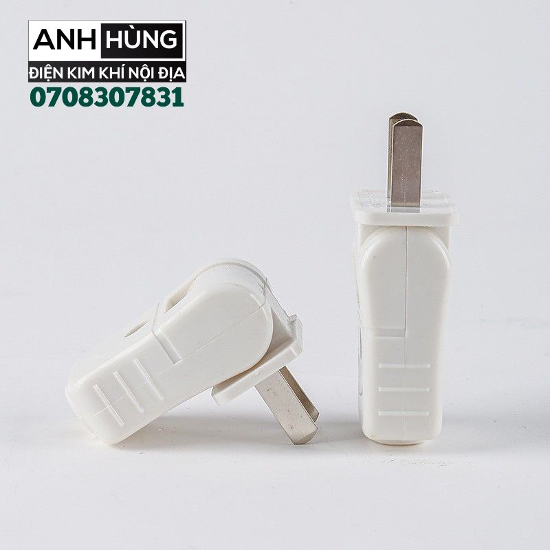 Phích Cắm Điện Chân Dẹt Gấp - Xoay Gật Gù 180 Độ - Phích Cắm Điện Sindarta 10A 250V