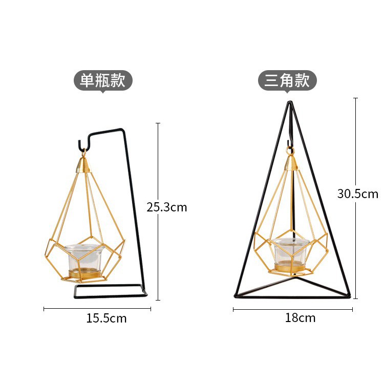 Chân Nến Hình Học Bằng Sắt Phong Cách Bắc Âu Trang Trí Nhà Cửa / Tiệc Cưới