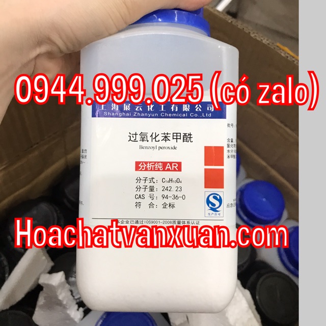 Hóa chất Benzoyl peroxide 98% BPO CAS 94-36-0 C14H10O4 lọ 500g benzoy peroxide