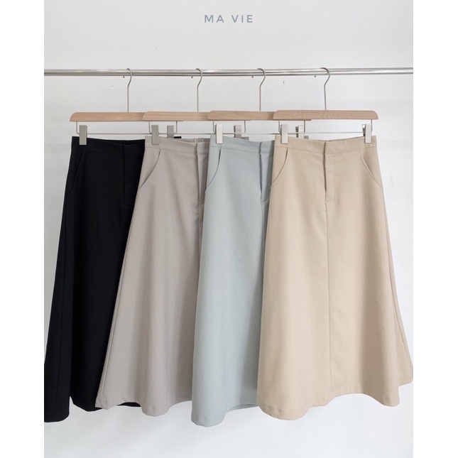 Chân váy kaki basic thiết kế Ma Vie