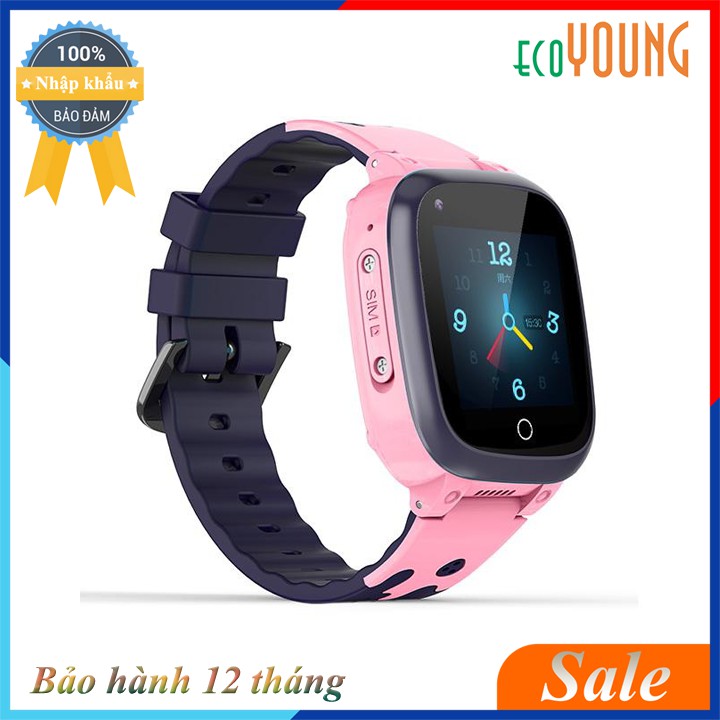 [Siêu sale] Đồng hồ định vị thông minh ecoWatch S25 4G - Video Call - Chống nước - Hồng đen