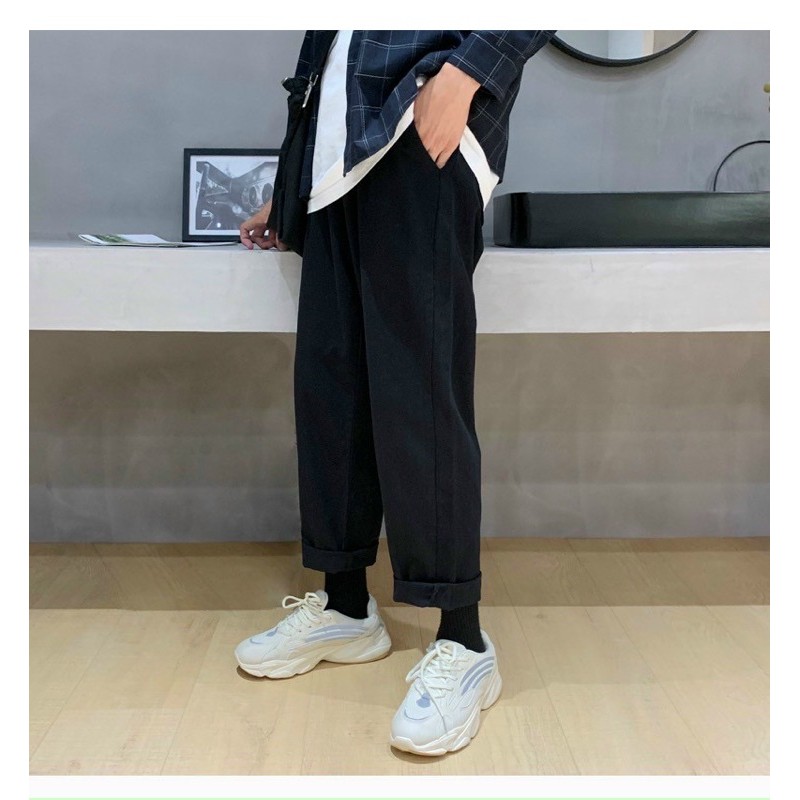 Quần kaki ống rộng túi sau 3 màu - LC