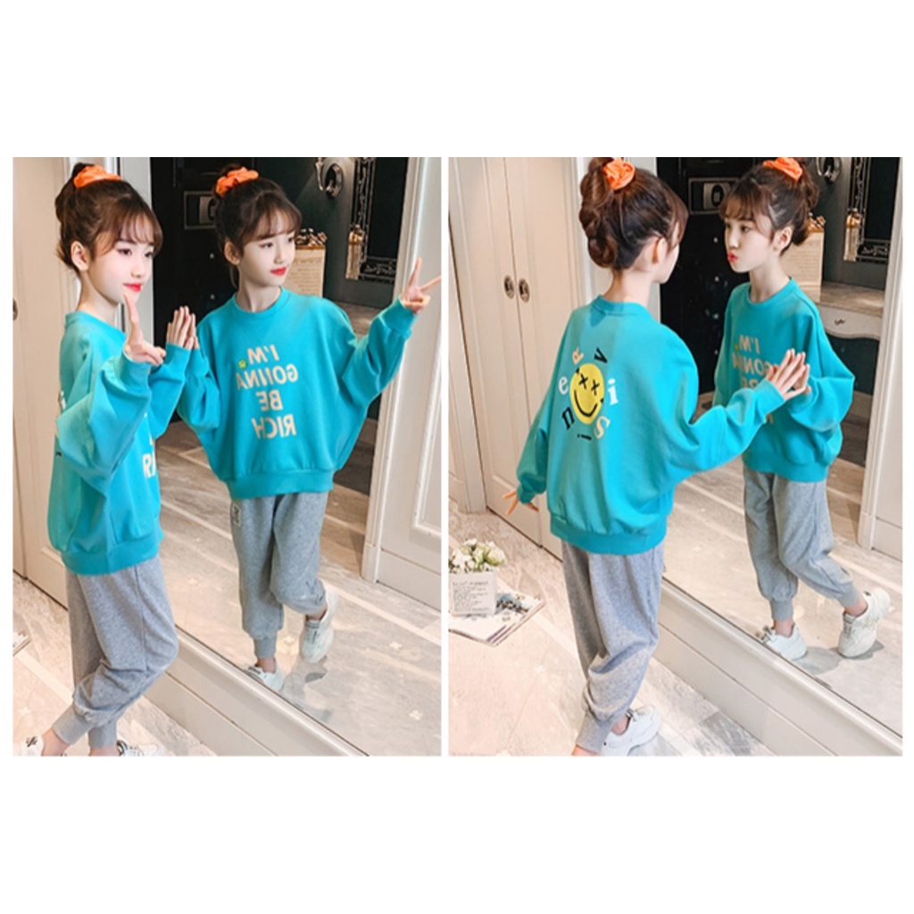 Bộ thu đông bé gái 14-45kg, set thu đông cho bé gái 4-14 tuổi BERICHI cá tính năng động, vải nỉ dày dặn, hàng may kĩ.BE8