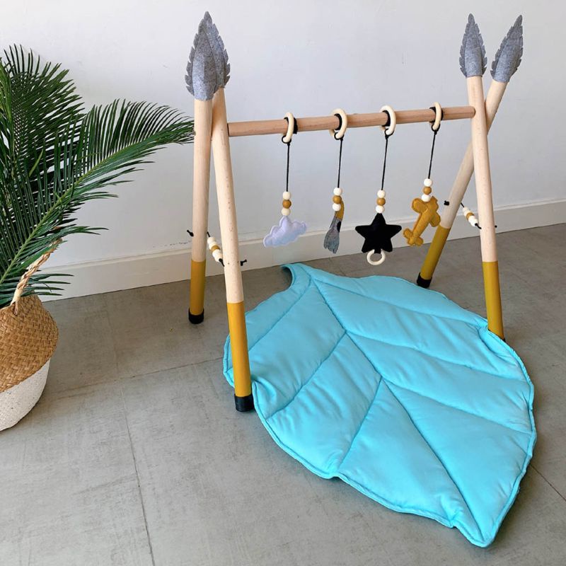 Thảm Cotton Hình Chiếc Lá Xinh Xắn Dùng Trang Trí Phòng Em Bé