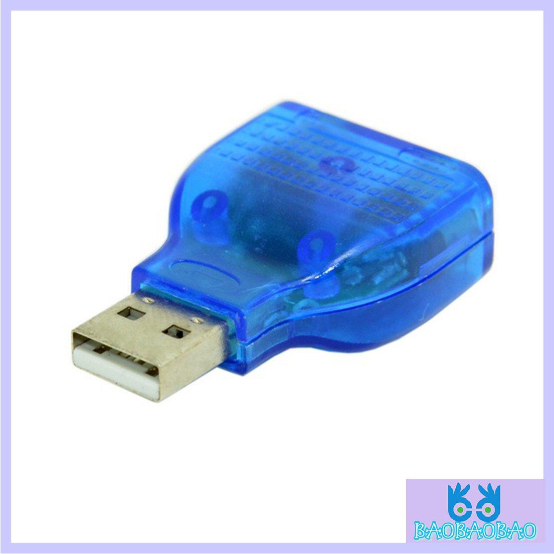 1 Bộ Chuyển Đổi Usb Male Sang Dual Ps2 Female Cho Bàn Phím