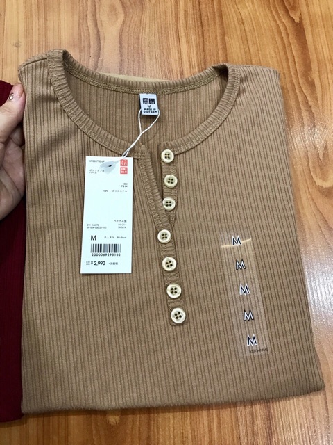 [FREE SHIP - ẢNH THẬT] Áo len tăm tay lỡ cổ tròn cúc | BigBuy360 - bigbuy360.vn