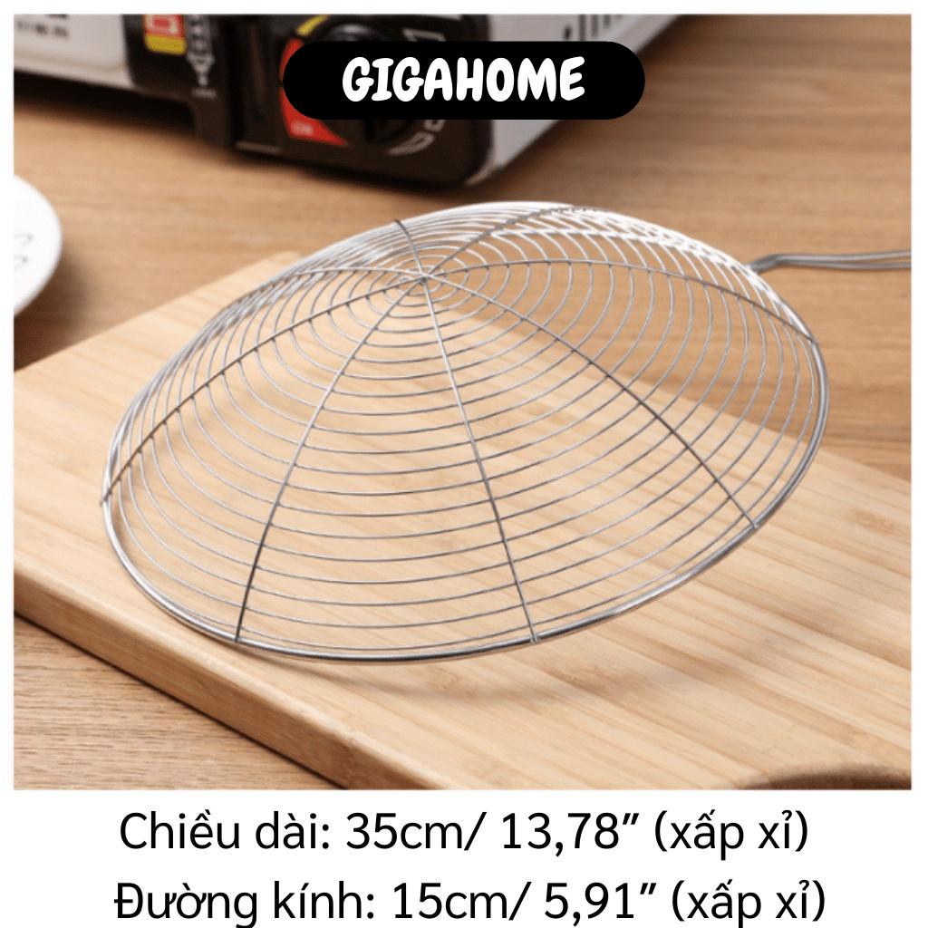 Vợt Vớt Thức Ăn GIGAHOME Vợt Vòng 15cm Vớt Đồ Nóng, Đồ Chiên Ráo Dầu Bằng Thép 9621