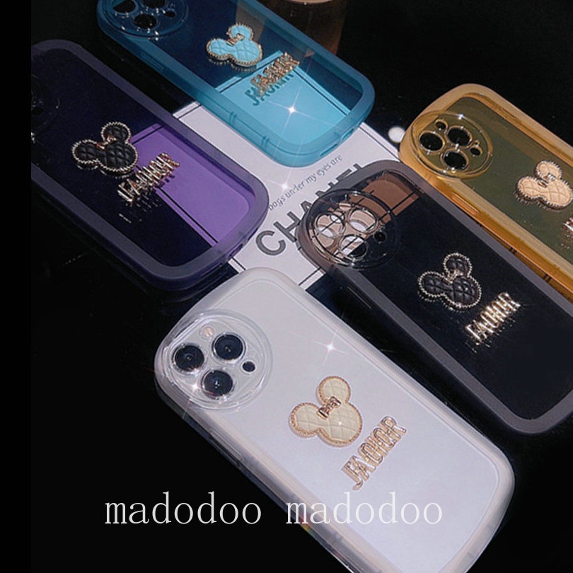 Casing For iPhone 14 Pro Max 14Pro 14Plus 14ProMax 13 12 Mini Cute Cartoon Minnie Oval Airbag Shockproof High Quality Tpu Clear Soft Phone Case Full Fine Hole Protection Back Cover NKS 16