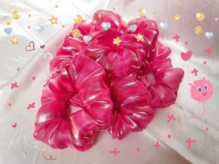 🌷 scrunchies buộc tóc hồng xà cừ 🌷