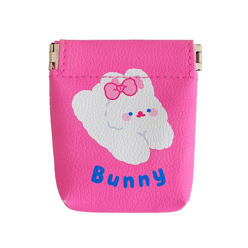 Ví Ngắn Mini Bằng Da PU Họa Tiết Hoạt Hình Dễ Thương