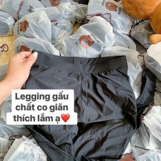 Quần legging gấu chất co giãn tốt