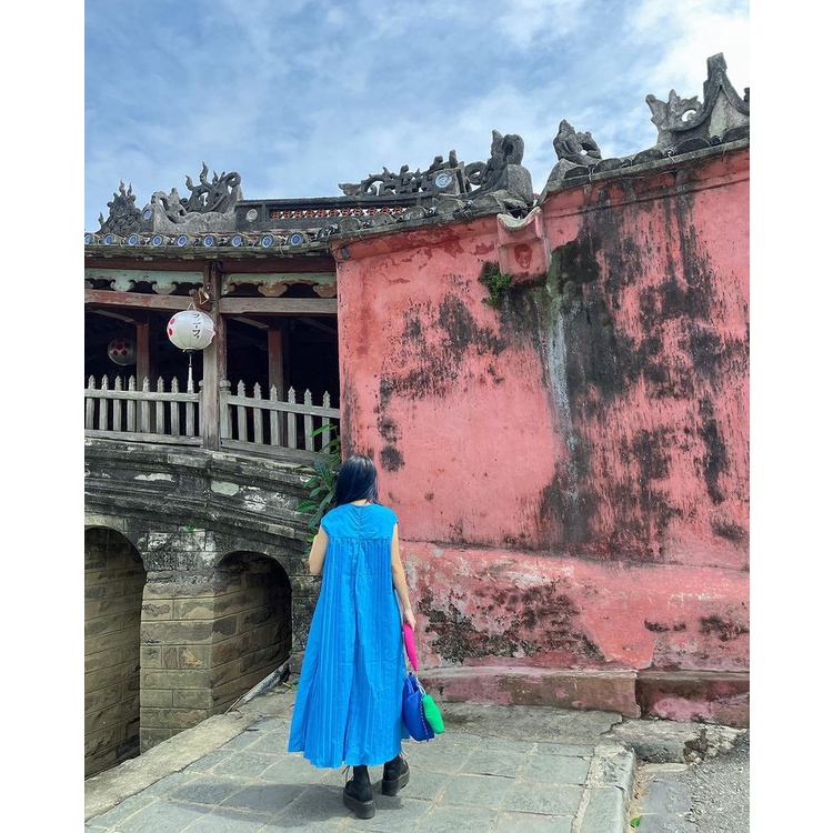 Gloria Dress - Đầm maxi xếp li Hàn - Remmus.vn