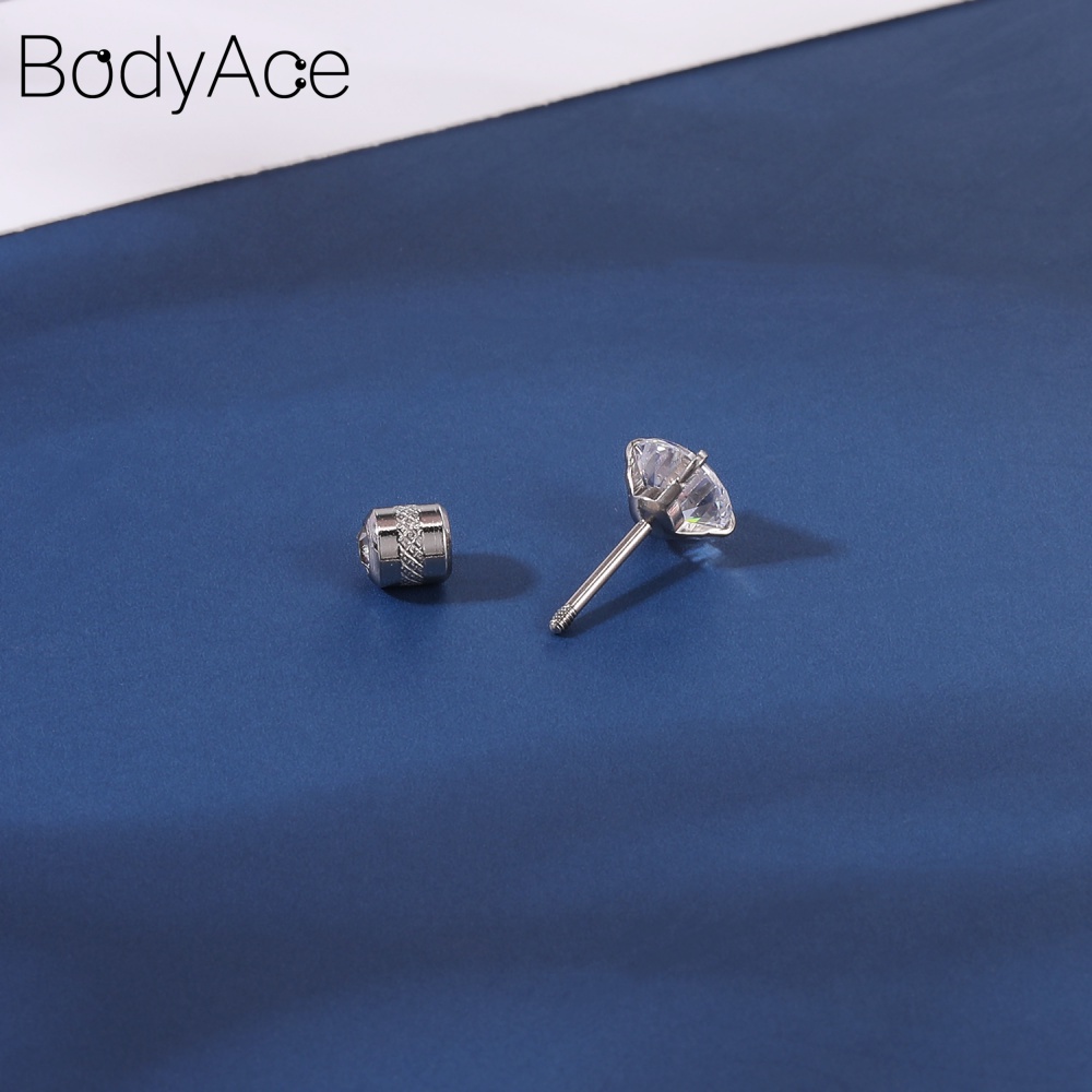 1 Bộ Khuyên Tai Nữ Đính Đá Nhiều Màu 3/4/5/6/7/8MM