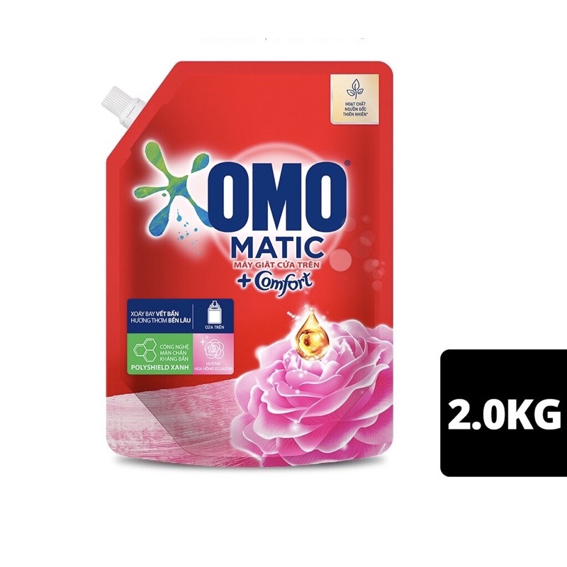 [OMO] Túi nước giặt Omo Matic Comfort Tinh dầu thơm Cửa trên - 2kg/2,9kg/3,7kg